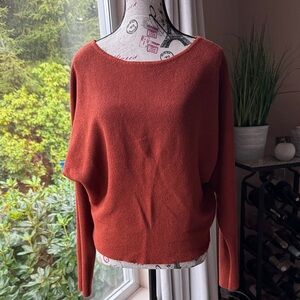 Cyrus Women's Terracotta Crew Neck Sweater